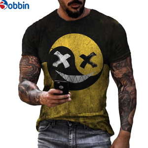 Camiseta de Hombre 3D Divertida con Diseño Personalizado, Logotipo Frontal, Tela de 300g, Cuello Redondo Informal, Mangas Cortas, Transpirable y de Secado Rápido - Product Image 3