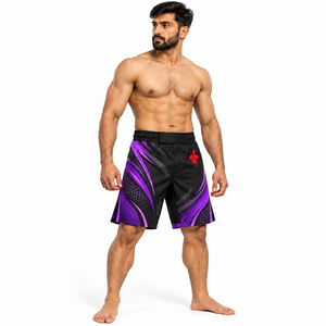 Shorts de sport MMA pour hommes, séchage rapide, tissu léger et flexible, pour l'entraînement et la performance sportive. - Product Image 1