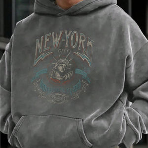 เสื้อสวมหัวมีฮู้ดสำหรับผู้ชายเสื้อสวมหัวมีฮู้ดผ้าฟลีซ/ ผ้าโพลีเอสเตอร์ผ้าคอตตอนระบายอากาศได้ดีปัก6XL สำหรับฤดูหนาว XS - Product Image 1