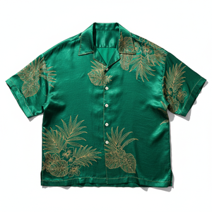 เสื้อเชิ้ตแขนสั้นลายฮาวายผ้าไหมแท้ 100% ลดราคาพิเศษ - Product Image 1