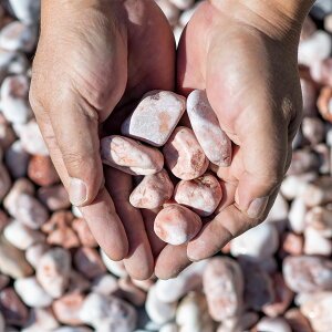Pink Natural Pebble <b>Stone</b> in Various Sizes for Landscape Design and Garden Walkway Tumbled River Rock Vietnam Supply - Product Image 2