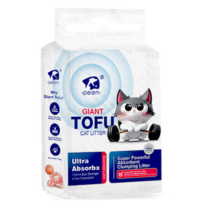 Litière pour chat Tofu pois roses géants 10L/2.8kg - Product Image 1