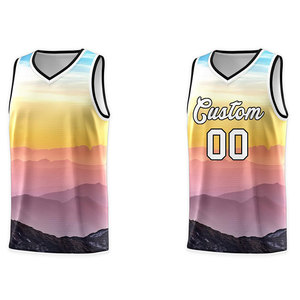 Conjunto Deportivo Cómodo con Estampado por Sublimación, Uniforme de Baloncesto Sublimado, Jersey y Pantalones Cortos de Poliéster 00 - Product Image 2