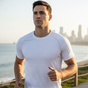 Camiseta Deportiva de Alta Calidad para Hombre, Corte Ajustado, Impresión por Sublimación Personalizada, Ropa Deportiva Transpirable con Paneles de Malla - Product Image 6