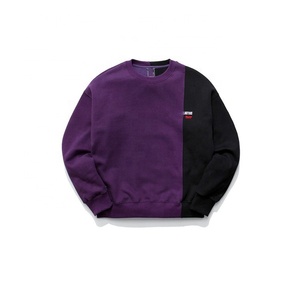 High Quality Homme Apparel Vendor Geansai Customized Pullover Genser Top Quality Troja Embroided Color Block Crewneck Sweatshirt - Product Image 5