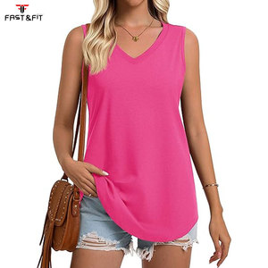 Women's Customizable Cotton Ribbed Knitted Tank <b>Top</b>-Breathable & Quick Dry - Product Image 1