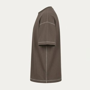 High Demanding <b>Brown</b> <b>Men</b>’s Drop Shoulder <b>T</b>-<b>Shirt</b> Oversized Cotton Casual Streetwear Custom Logo Tee For Summer <b>Men</b> Short Sleeves - Product Image 3