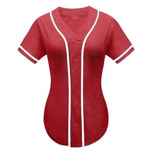Uniforme de Béisbol Personalizable al por Mayor para Mujer, Uniforme de Equipo RAPID SPORTS, 100% Poliéster, Cuello en V, Manga Corta, Transpirable - Product Image 3