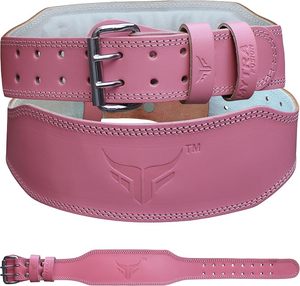Cinturón de Levantamiento de Pesas Mytra Fusion Rosa, de Cuero Vacuno Genuino de 7mm, Resistente, Antideslizante, para Entrenamiento en Gimnasio y Soporte para Sentadillas - Product Image 1
