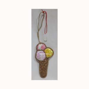 Fabric Material Zari Embroidery Christmas Tree <b>Hanging</b> Ornament Multiple Shape Handmade Design Used For Christmas Festival Decor - Product Image 6
