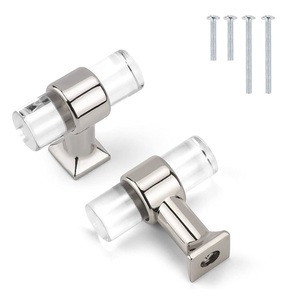 Factory Direct Sales Clear Acrylic Door Drawer Handle Amazing Quality Cabinet Handles Drawer <b>Kitchen</b> Bathroom Use - Product Image 2