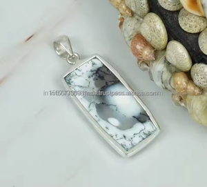Dendritic <b>Opal</b> Pendant Polished Dendrite <b>Opal</b> Oval <b>Necklace</b> Merlinite Crystal Pendant Sterling Silver Pendant <b>Opal</b> Gemstone 1997 - Product Image 3