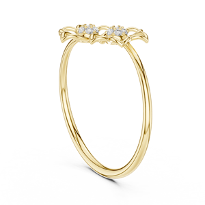 FLORA TWINS Diamant de laboratoire taillé, plaqué rhodium, or jaune massif 18 carats, pour femme, idéal pour fiançailles, soirées, événements glamour, mariages, cadeaux et usage quotidien - Product Image 3