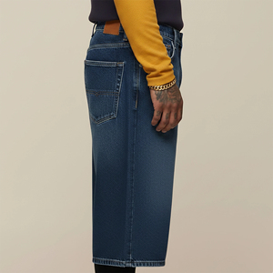 Shorts en jean décontractés de qualité supérieure, 100 % polyester, grande taille, personnalisables, séchage rapide, respirants, délavage moyen - Product Image 3