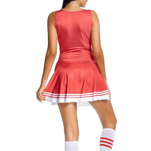 Robe de cheerleading sans manches en polyester à séchage rapide pour femmes, uniforme d'équipe personnalisé, idéale pour l'école, la pratique, la danse et le sport. - Product Image 4
