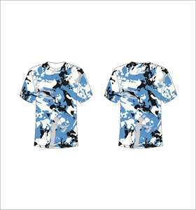 เสื้อยืดแขนสั้นผู้ชายลายอาร์ไกล์ คอกลม ทรงปกติ สวมใส่สบาย พิมพ์ลายโพลีเอสเตอร์ พร้อมโลโก้ด้านหน้า - Product Image 5