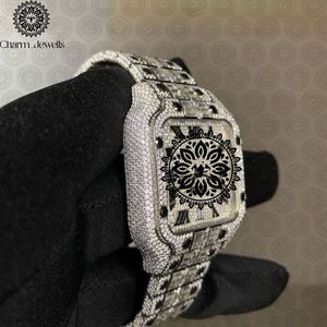 Montre analogique de luxe Charm Jewells en acier inoxydable, boîtier 40 mm, cadran en cristal saphir, mouvement mécanique, mode masculine, étanche 10 bars - Product Image 2