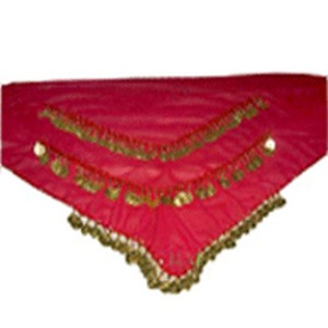 Pañuelo de cintura de gasa para danza del vientre con monedas, accesorio multifunción para fiestas - Product Image 1