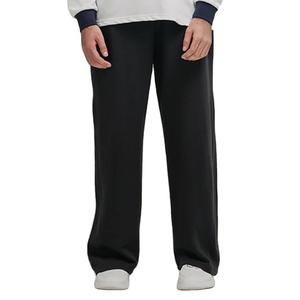 Heavyweight 400 GSM Fleece Blank Baggy Sweatpants Flared Streetwear Unisex Wide Leg <b>Trousers</b> Custom Puff Printed Logo Sweatpants - Product Image 1