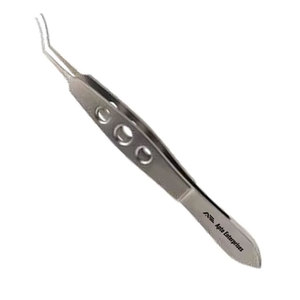 Pinces de Lehner pour Capsulorhexis à pointe angulaire, à pointes courbées et délicates, longueur 10,5 cm, diamètre 13 mm, pour usage manuel en chirurgie ophtalmique en milieu hospitalier - Product Image 2