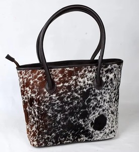 Bolso Tote de Cuero Vacuno con Pelo, Estilo Vintage, Portátil, de Hombro, de Cuero Genuino - Product Image 2