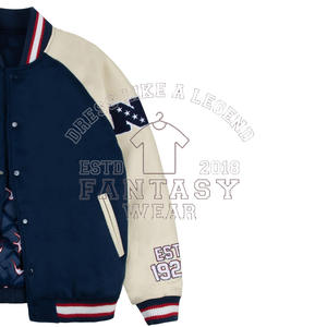 Chaqueta Universitaria Personalizada FANTASY WEAR 2026 para Hombre, Chaqueta Universitaria Personalizable con Temática de Fútbol Americano - Product Image 3