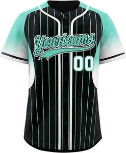 Maillot de baseball unisexe au design tendance à prix abordable, couleur unie, taille personnalisée, impression numérique du logo sur le devant, uniformes à séchage rapide - Product Image 2