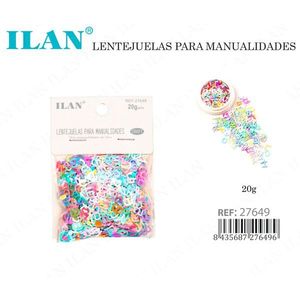 Paillettes a forma di lettera ILAN 20g per lavori artigianali - Product Image 3
