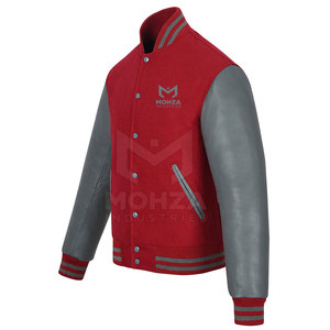 <b>Top</b> Selling Oversized Custom Made Men <b>Leather</b> Sleeves Letterman Jacket Stand Front Latest Design Cheap Price OEM Service Winter - Product Image 2