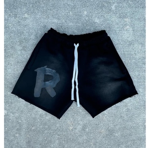 Pantalones Cortos Personalizados de Alta Calidad, 100% Algodón French Terry, Impresión Serigrafiada, Fabricación en Fábrica, Efecto Desgastado por el Sol, Dobladillo Abierto - Product Image 4