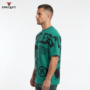 Camisetas de Hombre Estampadas de Manga Corta con Cuello Redondo, a la Moda, con Logotipo Personalizado, de Tela Gruesa, en Oferta - Product Image 6