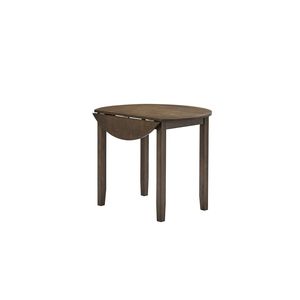 Damica <b>Walnut</b> Round Dining <b>Table</b> with Convenient Drop Leaf Feature - Product Image 1