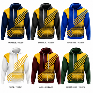 Pulls à capuche épais de qualité supérieure pour hommes, avec sublimation et color blocking, grandes tailles - Product Image 3