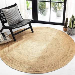 Tapis en jute tressé à la main et cousu à la main de 4 pieds, réversible, écologique, pour la décoration de sols, la maison, l'hôtel, les mariages et les événements - Product Image 5