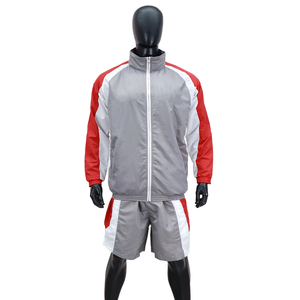 Custom Color Windbreaker Set Mens Lightweight Hooded Polyester/<b>Nylon</b> Track Jacket <b>Shorts</b> Two Piece Sportswear Outfit Raglan - Product Image 1