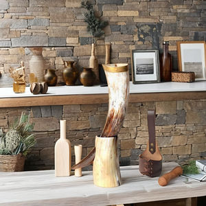 Cuerno para beber de ágata hecho a mano auténtico, estilo náutico, decoración artesanal tallada, técnica pulida de Navidad, artesanías naturales - Product Image 3