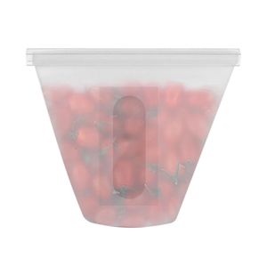 Lot de 3 sacs de conservation alimentaire réutilisables en silicone, étanches, compatibles micro-ondes/lave-vaisselle, avec 3 joints, respectueux de l'environnement - Product Image 6