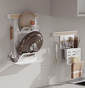 Estante de Almacenamiento de Cocina Moderno de Metal para Montar en la Pared, de Doble Nivel, Impermeable, Organizador Multifuncional, Ahorro de Espacio - Product Image 2