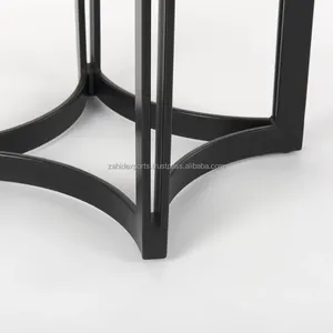 Space Saving Drop-Leaf Design with Metal <b>Folding</b> Legs Small Apartment Table <b>Coffee</b> Tables Living Room Tables by Zahid Exports - Product Image 6