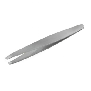 Pinzas de Cejas de Acero Inoxidable Plateado de Alta Calidad con Punta Inclinada, Logotipo Personalizado, Herramienta de Belleza para Dar Forma a las Cejas con Precisión, OEM - Product Image 1