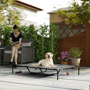 Cuccia rialzata grigia da 60 pollici per cani di taglia grande - Letti resistenti per animali domestici - Product Image 2