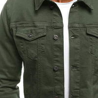 Veste en jean décontractée pour homme OEM, veste d'extérieur en denim boutonnée, manteau en jean oversize pour homme, saison hiver