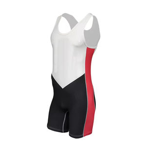 Traje de Lucha Libre Profesional Personalizado al por Mayor, Sublimado, Transpirable, de Spandex/Poliéster, para Adultos, con Diseño de Bloques de Color - Product Image 2