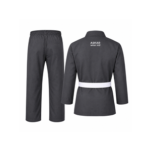 Uniforme de Judo Unisex Askar, Blanco, de Algodón Resistente, para Artes Marciales - Product Image 2
