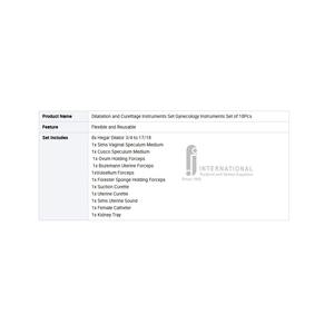 Juego de Dilatadores Uretrales de Primera Calidad con Certificación CE Clase I, Juego de Sondas Uretrales/Uterinas/Uretrales Curvas de Acero Inoxidable - Product Image 6