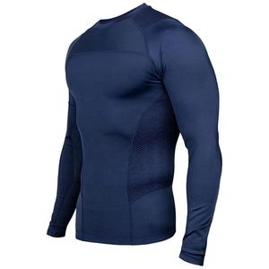 T-shirt de compression à manches longues personnalisé à séchage rapide, en polyester, coupe ajustée, style décontracté, motif uni, idéal pour l'entraînement et la course à pied – Vente chaude - Product Image 2