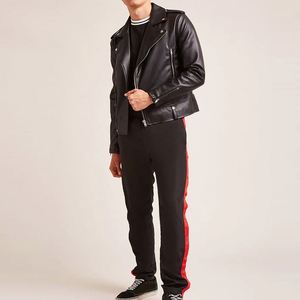 New Arrival Solid Color Casual Wear <b>Men</b> <b>Leather</b> <b>Jacket</b> Streetwear New Fashion Comfortable <b>Men</b> <b>Leather</b> <b>Jacket</b> - Product Image 5