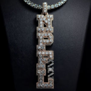 จี้เพชรทรงวินเทจ ผลิตในห้องปฏิบัติการ IGI/GIA ทองคำแท้ 10k สีเหลือง สำหรับงานแต่งงาน/หมั้น สไตล์ฮิปฮอป แร็ป สำหรับทั้งชายและหญิง - Product Image 1