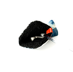 Natural Indigo-Dyed Leather <b>Putter</b> <b>Cover</b> - <b>Putter</b> <b>Head</b> <b>Cover</b> Driver Golf Headcover - Product Image 6