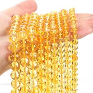 Cuentas redondas de ámbar para la fabricación de joyas - Product Image 1